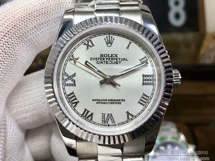 ROLEX勞力士 日誌系列 全新款 經典羅馬刻度設計 奢華典雅 男士腕表  wssb3721